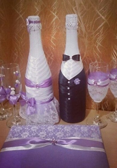 свадебные бутылки Е103662 - Салон аксессуаров Екатерина Хайдукова