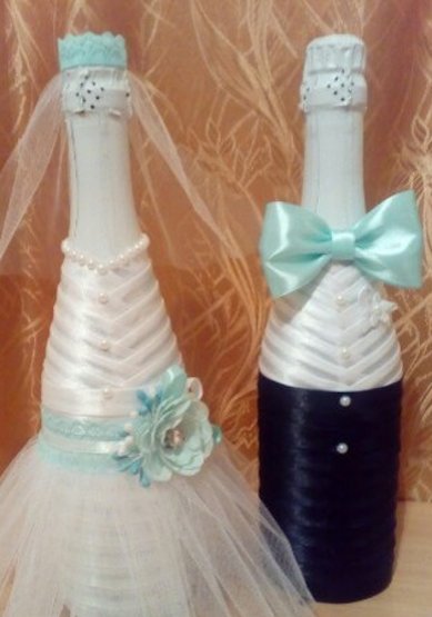 свадебные бутылки Е103663 - Салон аксессуаров Екатерина Хайдукова